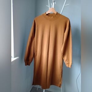 Uniqlo U sweat mock neck long sleeve dress